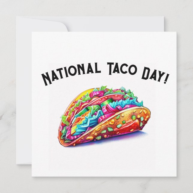 National Taco Day Holiday Card (Front)