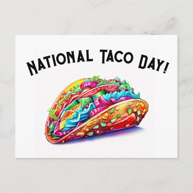 National Taco Day Holiday Postcard (Front)