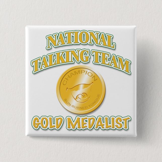 National Talking Team Gold Medallist 15 Cm Square Badge (Front)