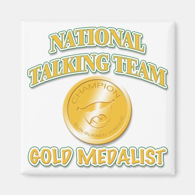 National Talking Team Gold Medallist Magnet (Front)