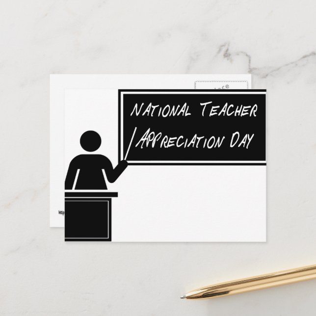 National Teacher Appreciation Day Postcard (Front/Back In Situ)