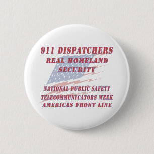 National Telecommunicators Week Americas Front Lin 6 Cm Round Badge