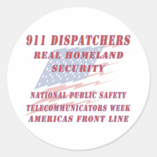 National Telecommunicators Week Americas Front Lin Classic Round Sticker
