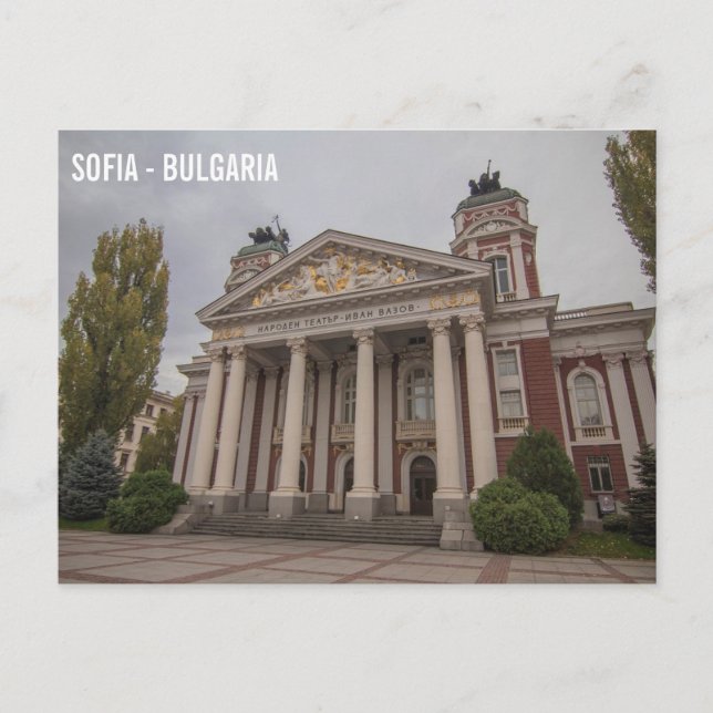 National Theatre "Ivan Vazov" in Sofia, Bulgaria Postcard (Front)
