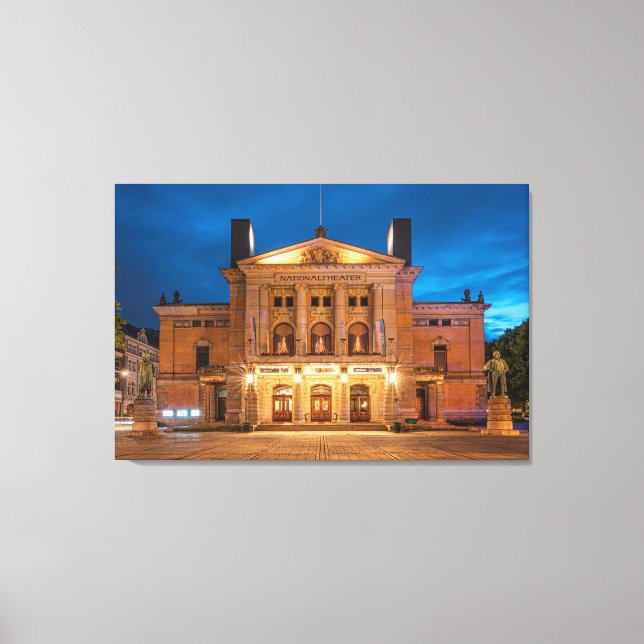 National Theatre Oslo Canvas Print (Front)