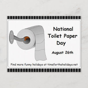 National Toilet Paper Day Food Holidays Postcard