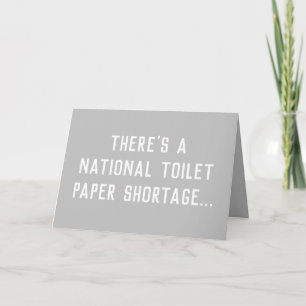 National Toilet Paper Shortage   Old Joke Birthday Card