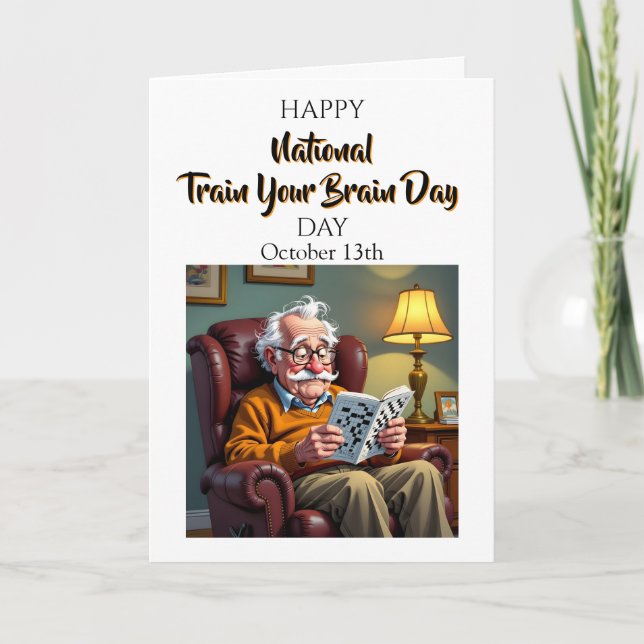 National Train Your Brain Day _ October 13th Card (Front)
