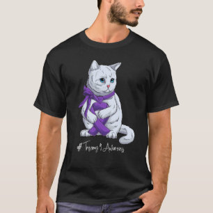 National Trisomy 9 Awareness Month Purple Ribbon C T-Shirt