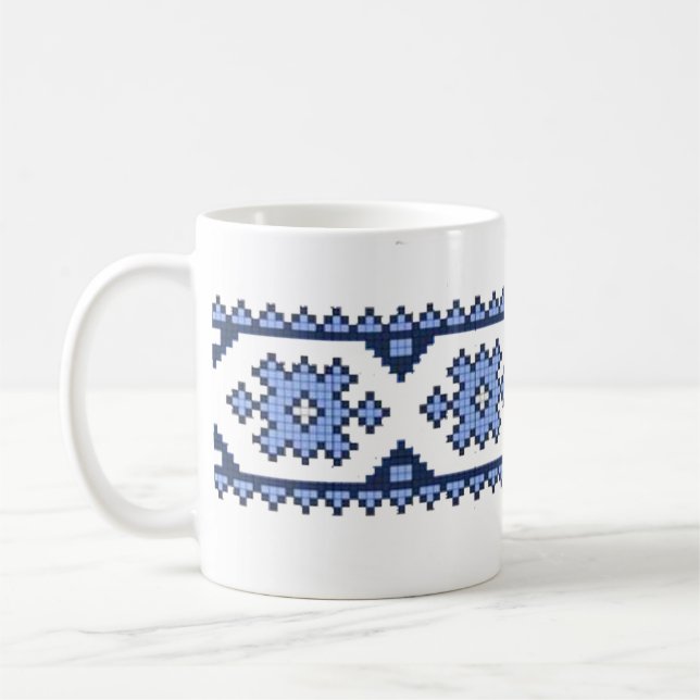 national Ukrainian embroidery ornaments Coffee Mug (Left)