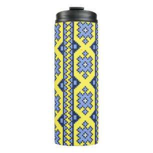 national Ukrainian embroidery ornaments Thermal Tumbler