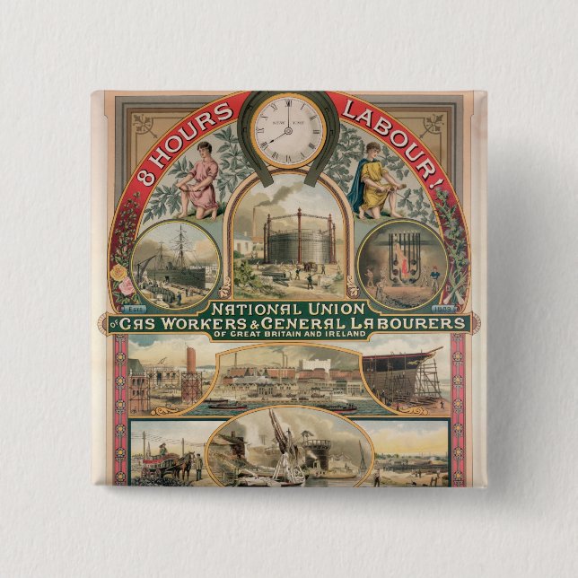 National Union 15 Cm Square Badge (Front)