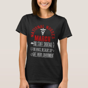 National United Nurses March Million Nurse March 2 T-Shirt