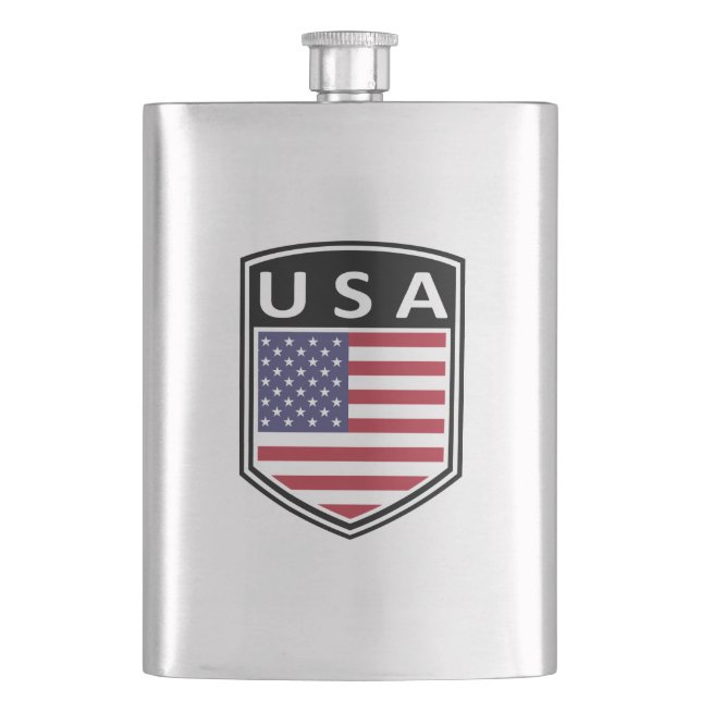 National - USA Hip Flask (Front)