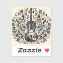 National Violin Day Custom-Cut Vinyl Sticker 
