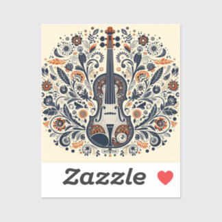 National Violin Day Custom-Cut Vinyl Sticker 