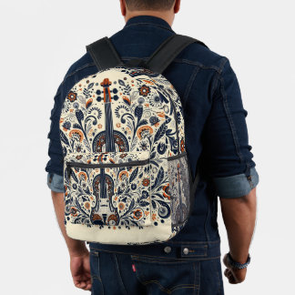 National Violin Day Melody Print-Cut-Sew Backpack 