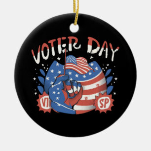 National Voter Registration Day Ceramic Tree Decoration