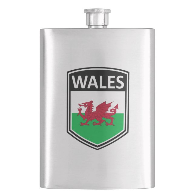 National - Wales Hip Flask (Front)