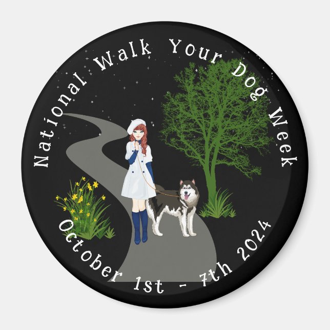 National Walk Your Dog Week Magnet (Front)