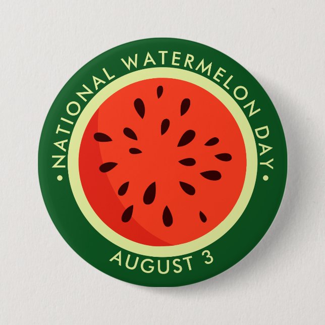 National Watermelon Day 7.5 Cm Round Badge (Front)