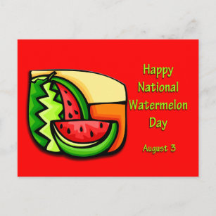 National Watermelon Day August 3 Postcard