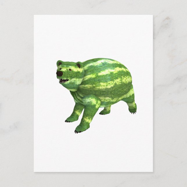 National Watermelon Day Bear Postcard (Front)