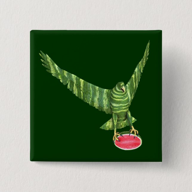 National Watermelon Day Eagle 15 Cm Square Badge (Front)