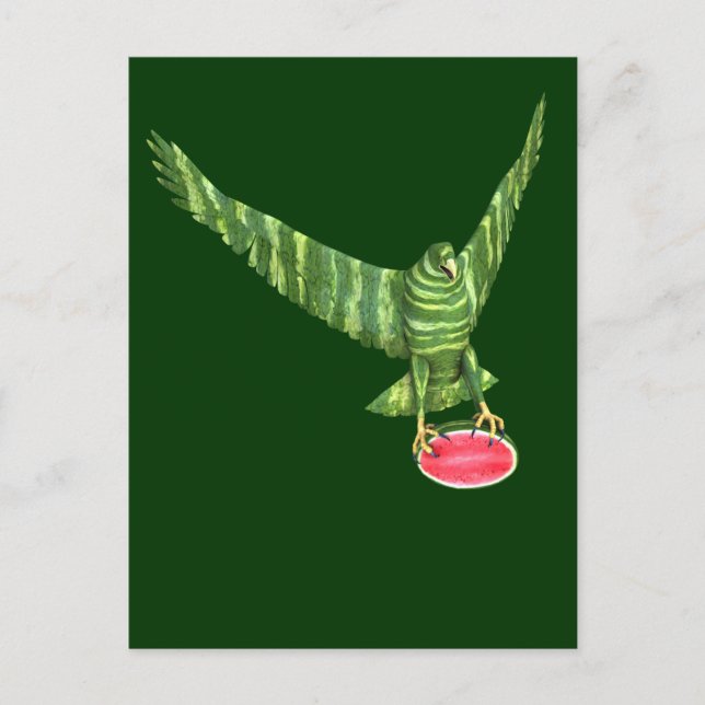 National Watermelon Day Eagle Postcard (Front)