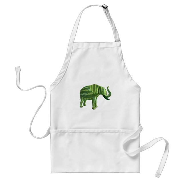 National Watermelon Day Elephant Standard Apron (Front)