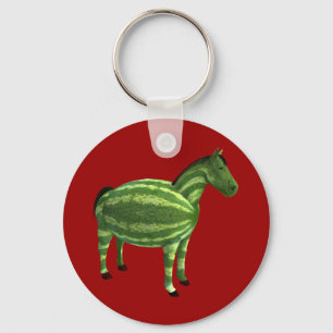 National Watermelon Day Horse Key Ring