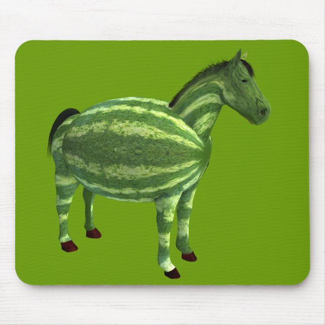 National Watermelon Day Horse Mouse Mat (Front)