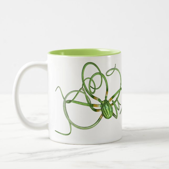 National Watermelon Day Octopus Two-Tone Coffee Mug (Left)