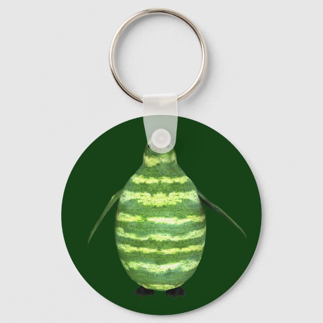 National Watermelon Day Penguin Key Ring (Front)