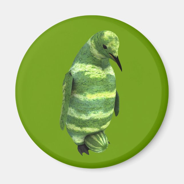 National Watermelon Day Penguin Magnet (Front)