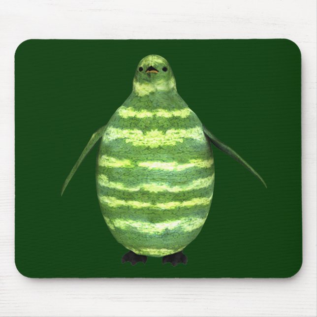 National Watermelon Day Penguin Mouse Mat (Front)