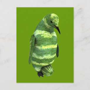 National Watermelon Day Penguin Postcard