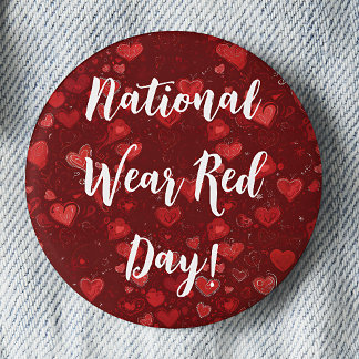 National Wear Red Day Button
