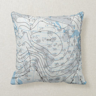 National Weather Map Cushion