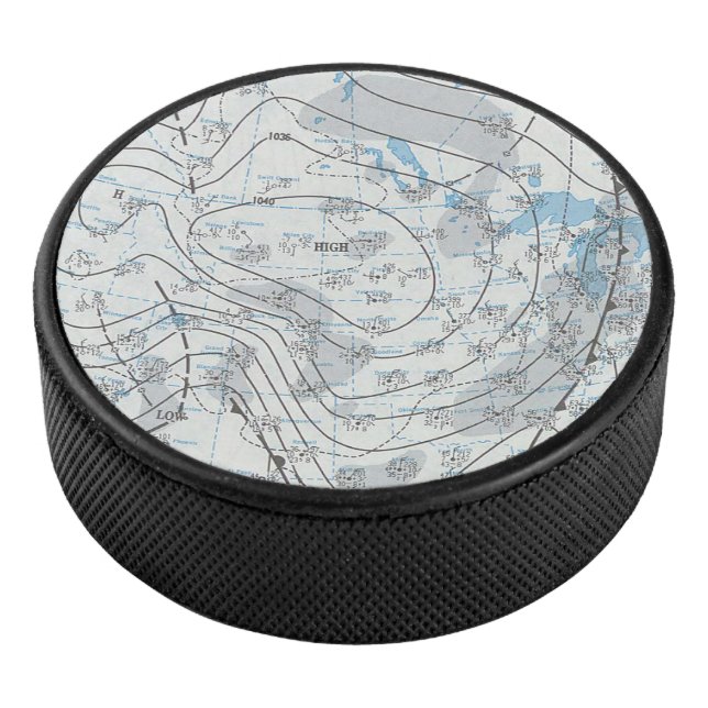 National Weather Map Hockey Puck (3/4)