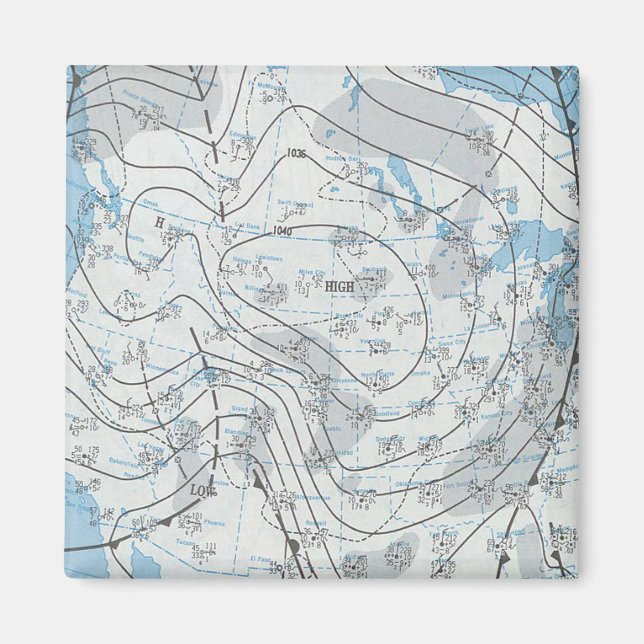 National Weather Map Magnet (Front)