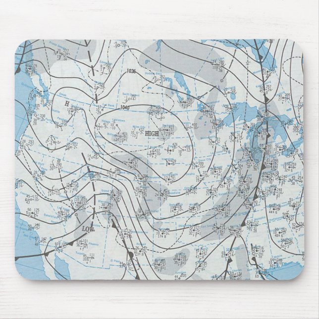 National Weather Map Mouse Mat (Front)