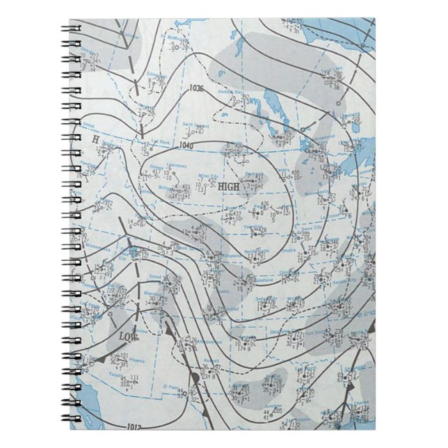 National Weather Map Notebook (Front)