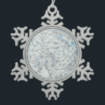 National Weather Map Snowflake Pewter Christmas Ornament<br><div class="desc">A blue and white weather map with isobars showing a high pressure area in the Midwest.</div>