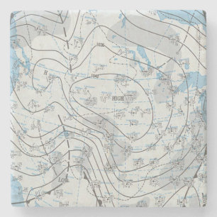 National Weather Map Stone Coaster