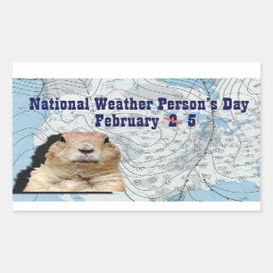 National Weather Person’s Day February 5 Rectangular Sticker