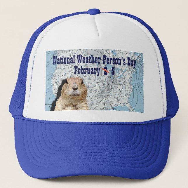 National Weather Person’s Day February 5 Trucker Hat (Front)