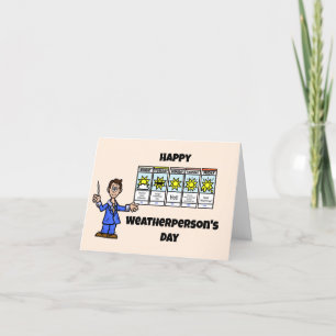 National Weatherperson's Day Card - Male