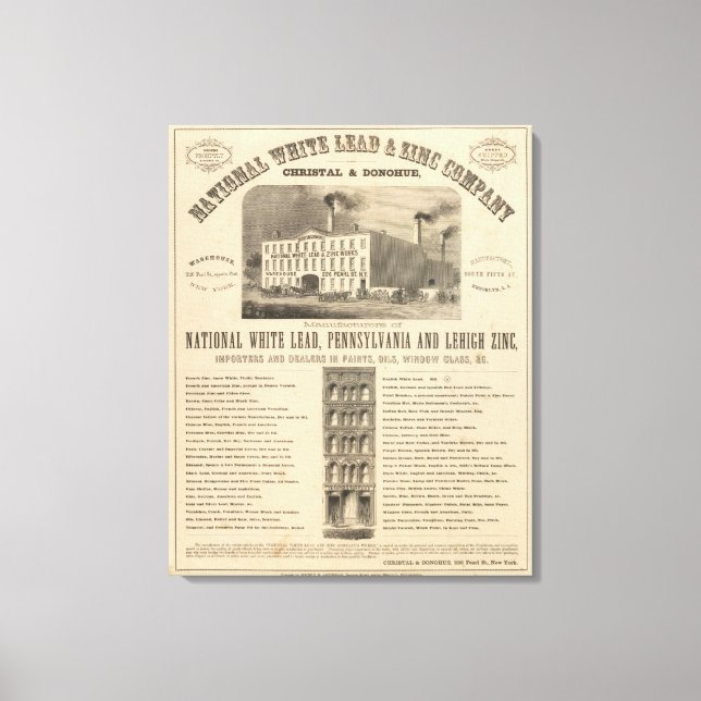 National White Lead and Zinc Company Canvas Print (Front)