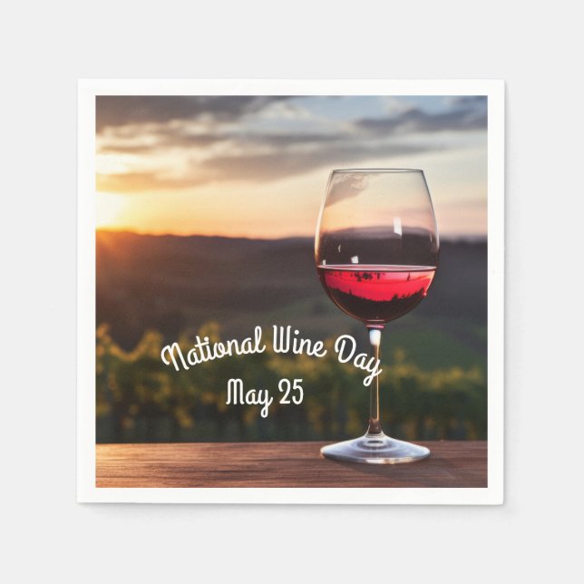 National Wine Day Napkin (Front)